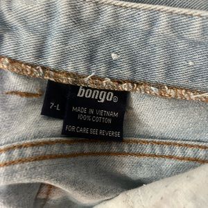 VINTAGE** BONGO denim jeans. Vintage high waist wear. BONGO logo.